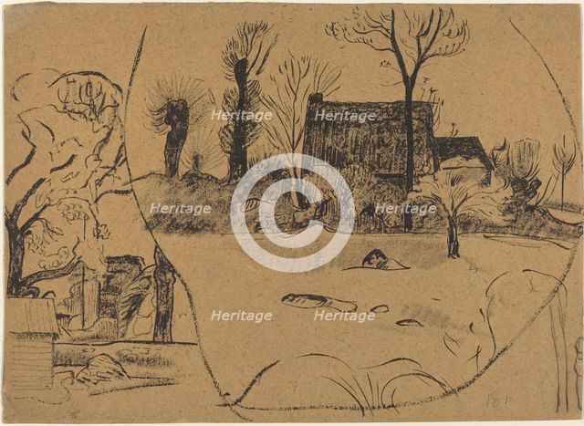 Landscape at Pont-Aven, c. 1888. Creator: Paul Gauguin.