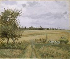 Landscape at Pontoise, 1872. Artist: Camille Pissarro