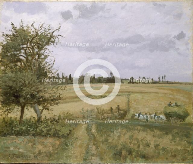 Landscape at Pontoise, 1872. Artist: Camille Pissarro.