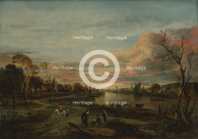 Landscape at Sunset, 1650s. Creator: Aert van der Neer.