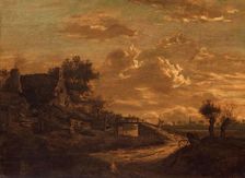 Landscape at Sunset, c.1654-c.1657. Creator: Rafael Govertsz Camphuijsen
