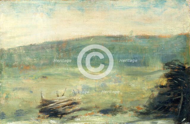 Landscape at Saint-Ouen, 1878 or 1879. Creator: Georges-Pierre Seurat.