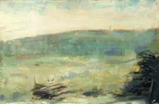 Landscape at Saint-Ouen, 1878 or 1879. Creator: Georges-Pierre Seurat