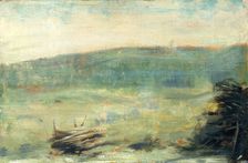Landscape at Saint-Ouen, 1878 or 1879. Creator: Georges-Pierre Seurat
