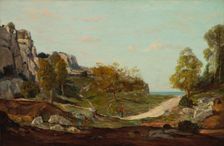Landscape at Saint-André, Near Marseilles, c. 1865. Creator: Paul Guigou (French, 1834-1871)
