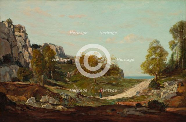 Landscape at Saint-André, Near Marseilles, c. 1865. Creator: Paul Guigou (French, 1834-1871).