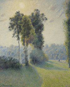 Landscape At Saint-Charles, Near Gisors, Sunset, 1891. Creator: Camille Pissarro