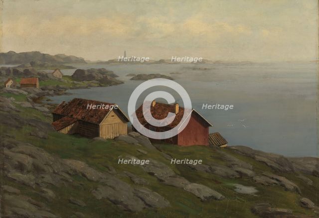Landscape at the Coast, 1879. Creator: Betzy Rezora Berg.