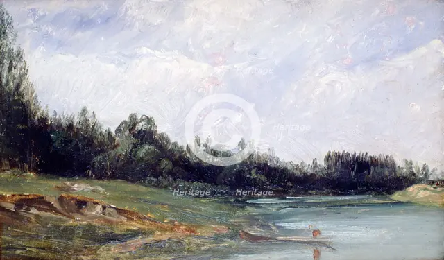 'Landscape at the Edge of Water', c1823-1869. Artist: Paul Huet