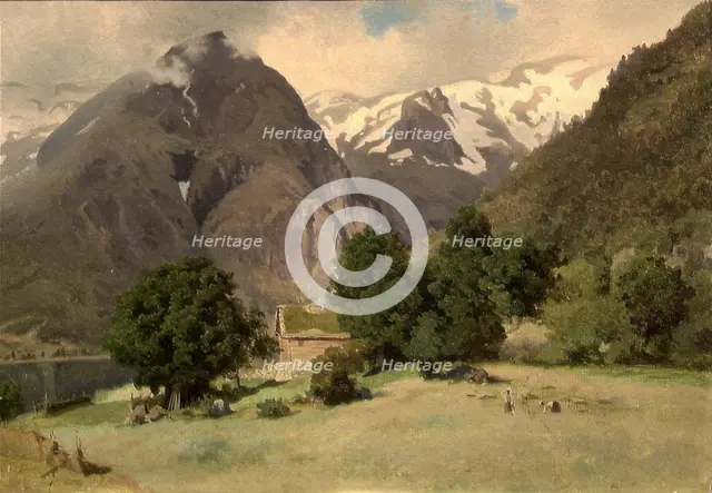 Landscape at Tjugum, probably 1849. Creator: Hans Gude.