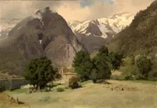 Landscape at Tjugum, probably 1849. Creator: Hans Gude