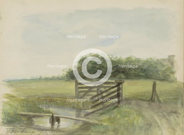 Landscape at Uitvolt Voorbamp in Groningen, 1895. Creator: Christiaan Huidekoper.