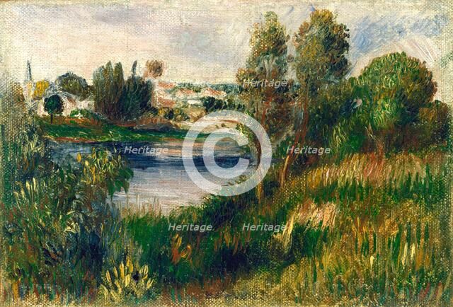 Landscape at Vétheuil, c. 1890. Creator: Pierre-Auguste Renoir.