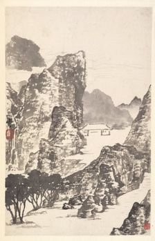 Landscape after Mi Fu, 1788. Creator: Min Zhen (Chinese, 1730-after 1788)