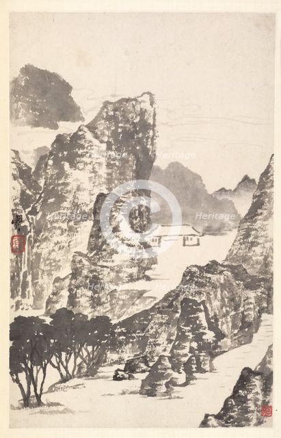 Landscape after Mi Fu, 1788. Creator: Min Zhen (Chinese, 1730-after 1788).