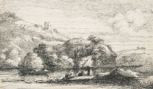 Landscape after a drawing by Salvator Rosa, 1834. Creator: David Charles Read