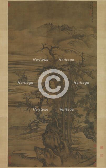Landscape after a poem by Wang Wei, dated 1323. Creator: Tang Di.
