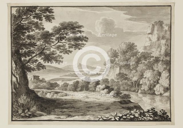 Landscape after Claude, c1800s. Creator: Luigi Gasparini.