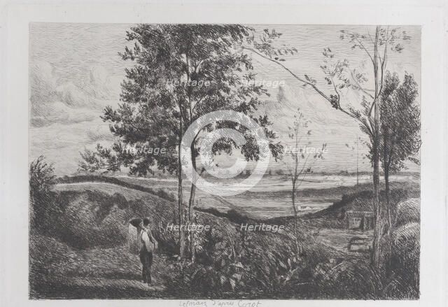 Landscape after Corot, 1873-90. Creator: Ferdinand Lefman.