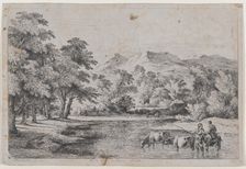 Landscape after Fouquières, 1772. Creator: Jean-Jacques de Boissieu