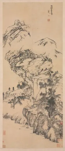 Landscape after Guo Zhongshu, mid 1600s-1705. Creator: Bada Shanren (Chinese, 1626-1705)