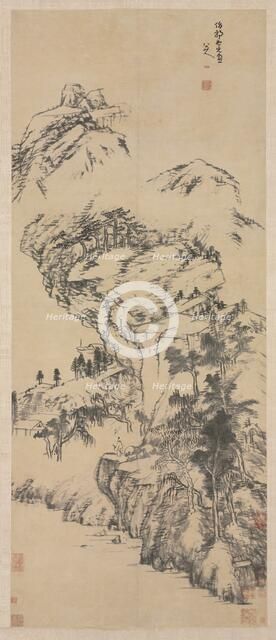Landscape after Guo Zhongshu, mid 1600s-1705. Creator: Bada Shanren (Chinese, 1626-1705).
