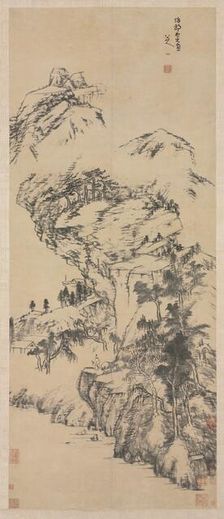 Landscape after Guo Zhongshu, mid 1600s-1705. Creator: Bada Shanren (Chinese, 1626-1705)
