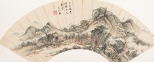 Landscape after Huang Gongwang, dated 1677. Creator: Wang Shimin