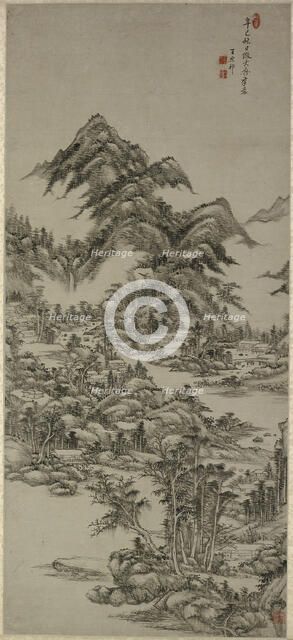Landscape after Huang Gongwang, Qing Dynasty (1644-1911); dated 1701. Creator: Wang Yuanqi.