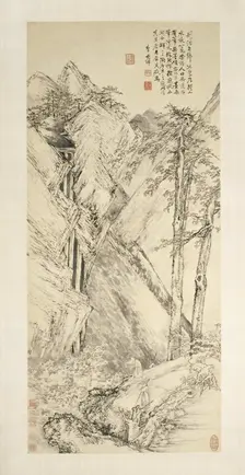 Landscape after Jing Hao and Guan Tong, c. 1690-1770. Creator: Li Shizhuo (Chinese, c. 1690-1770)