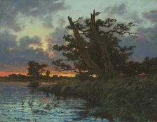 Landscape after Sunset, 1869. Creator: Per Ekstrom