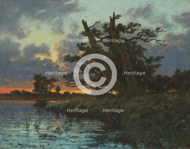 Landscape after Sunset, 1869. Creator: Per Ekstrom.