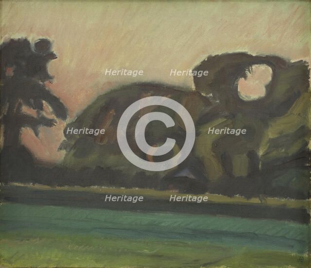 Landscape after Sunset, 1923. Creator: Harald Giersing.