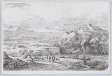 Landscape after Van der Cabel, ca. 1773. Creator: Jean-Jacques de Boissieu
