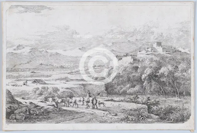 Landscape after Van der Cabel, ca. 1773. Creator: Jean-Jacques de Boissieu.
