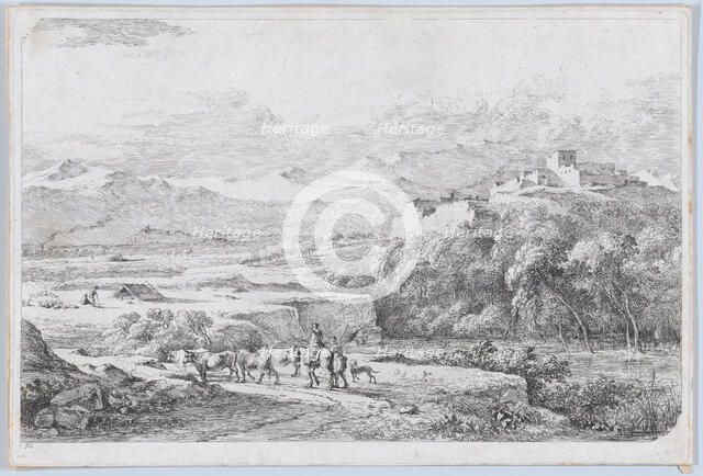 Landscape after Van der Cabel, ca. 1773. Creator: Jean-Jacques de Boissieu.