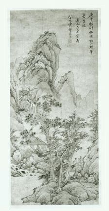Landscape after Wang Meng, Qing dynasty (1644-1911), 1680. Creator: Qi Zhijia