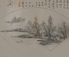Landscape after Wen Tong (1018-1079), from the Mustard Seed Garden Manual o..., First edition, 1679. Creator: Wang Gai