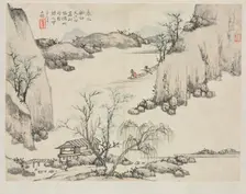 Landscape Album in Various Styles: Boating in Spring Water, 1684. Creator: Zha Shibiao (Chinese, 1615-1698)