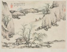 Landscape Album in Various Styles: Boating in Spring Water, 1684. Creator: Zha Shibiao (Chinese, 1615-1698)
