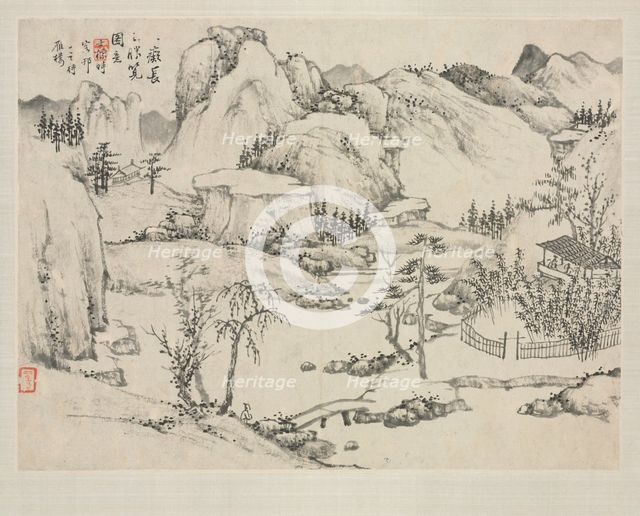 Landscape Album in Various Styles: Scenery of Mt. Changbai after Huang Gongwang, 1684. Creator: Zha Shibiao (Chinese, 1615-1698).