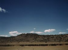 Landscape along the Santa Fe R.R., Willard, New Mexico, 1943. Creator: Jack Delano