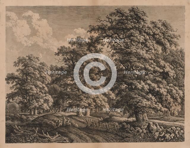 Landscape and Three Figures. Creator: Carl Wilhelm I Kolbe (German, 1757-1835).