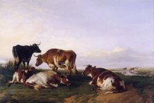 Landscape and cattle 1868. Artist: Thomas Sidney Cooper