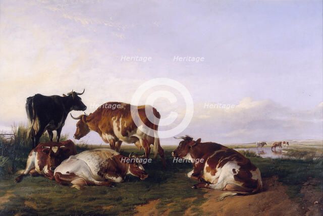 'Landscape and cattle', 1868. Artist: Thomas Sidney Cooper