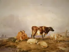 Landscape and Cattle c1823-1902. Artist: Thomas Sidney Cooper