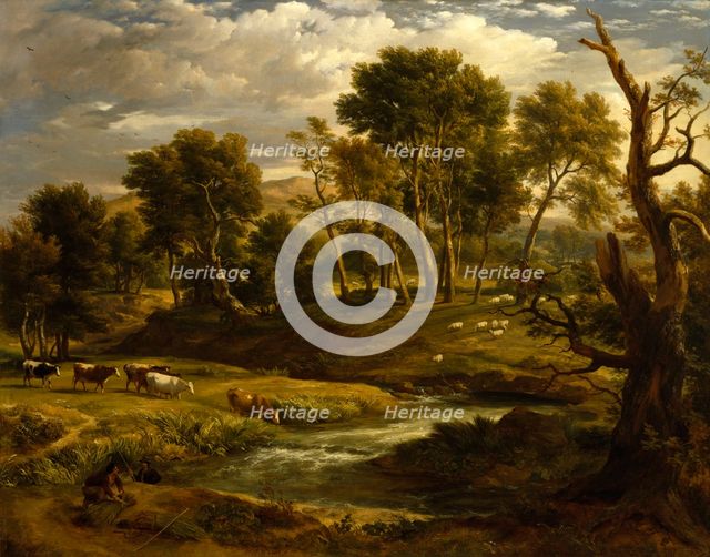 Landscape and Cattle, c1823. Creator: Ramsay Richard Reinagle.