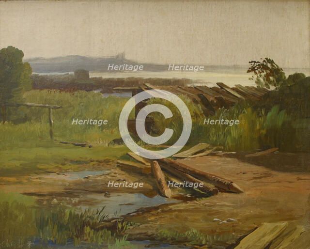 Landscape by a Lake in Bavaria, Germany, 1833-1837. Creator: Christian Morgenstern.