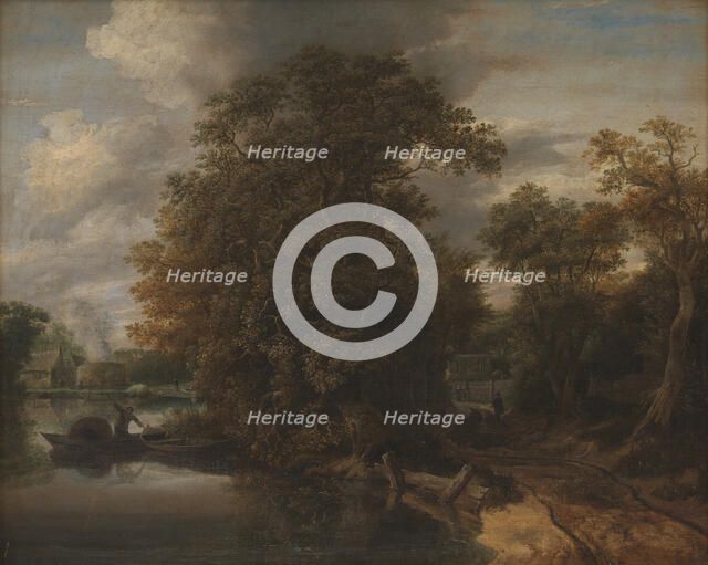 Landscape by a River. In the Background a Limekiln, 1640-1678. Creator: Cornelis Gerritsz. Decker.