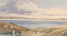 Landscape by the Shore with Road in Foreground. Creator: James Bulwer